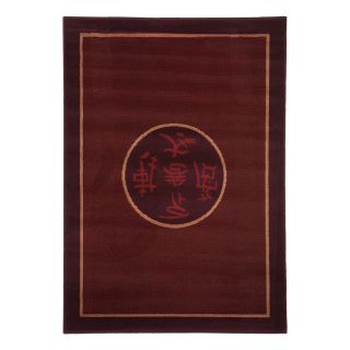 Tapis Massai Chinois Rond 160x230cm rouge
