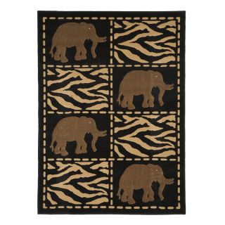 Tapis Massai Elephant 120x170cm marron noir