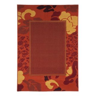 Tapis MASSAI (160x230cm) Motifs encadrés orange