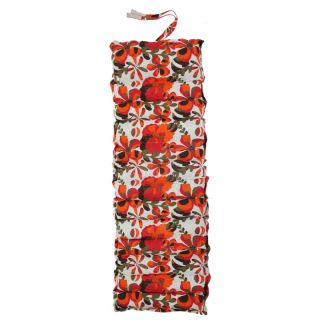 Matelas de plage coton tahiti fleurs orange ambiance