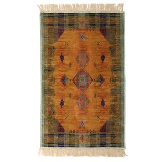 Tapis Maya Losange 125x68cm vert