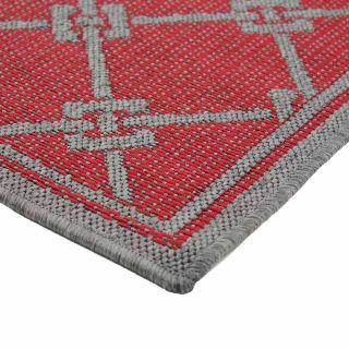 RIVIERA Tapis Extérieur (133x190 cm) rouge  ambiance