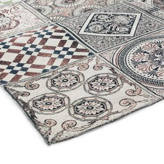 Tapis motifs carreaux de ciment multi gris 160x230cm MOZAIC