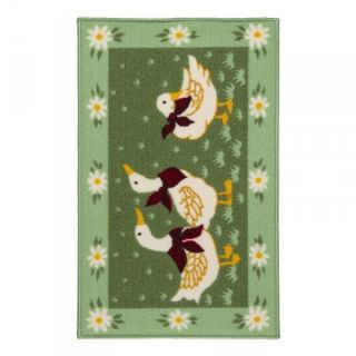 Tapis Bio Line Vert Oies (40x60cm) Antidérapant