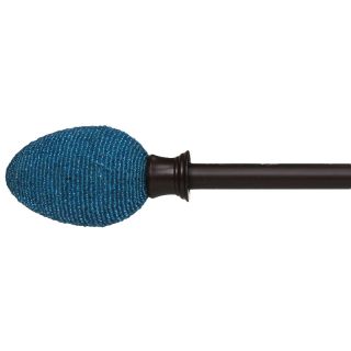 Tringle extensible Olivia 120/235cm embouts perles bleu