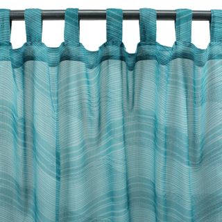 ONDES voilage à pattes (110x250cm) turquoise