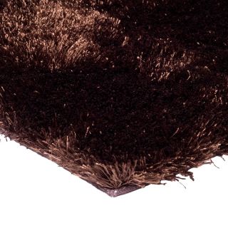Tapis shaggy à poils longs chocolat Oslo