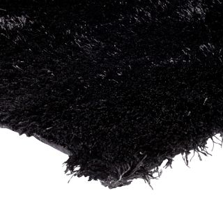 Tapis shaggy à poils longs noir Oslo