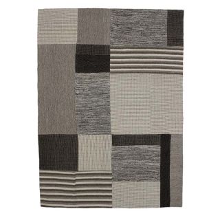 PATCHY Laine Tapis artisanal (170x120cm) gris 