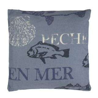 Coussin déhoussable en coton imprimé
