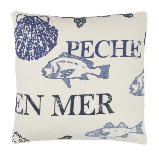 Coussin déhoussable en coton imprimé