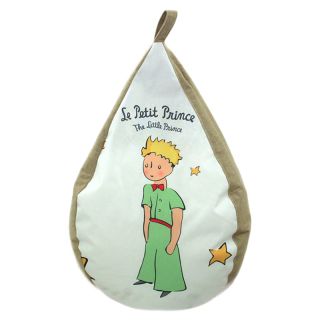 Pouf poire Le Petit Prince 72x42x37cm blanc lin