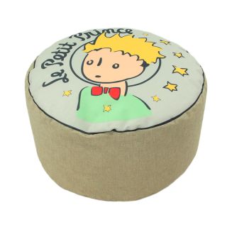 Pouf rond Le petit prince 40x20cm lin