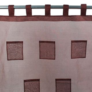 POCKET voilage à pattes (110x250cm) chocolat 