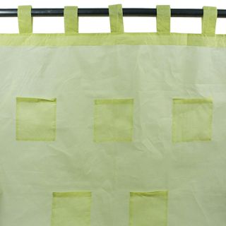POCKET voilage à pattes  (110x250cm) anis 