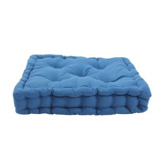 Pouf JAZZ Bleu marine Coton (40x40x8cm) 