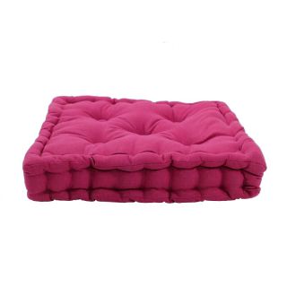 Pouf tapissier Jazz fuchsia 40x40x8cm