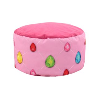 Pouf rond Princesse rose (40x20cm) enfant