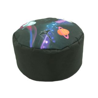 Pouf Galaxy rond (40x20cm) noir