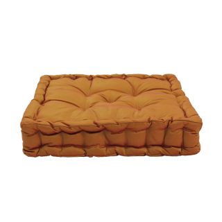 Pouf tapissier WILLIAM Cuivre (40x40x8cm)