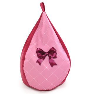 Pouf poire enfant Princesse 72x42cm rose