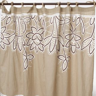 Rideau Ange Dentelle 140x250cm lin blanc