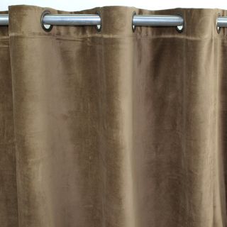 Rideau Arthur velours de coton à oeillets 150x250cm taupe