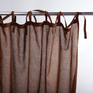 Rideau Soft 100% coton (110x260cm) marron chocolat