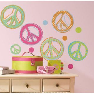Sticker brillant pailleté Peace ambiance