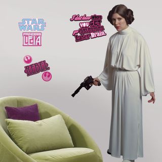 Sticker géant Star Wars Princesse Leia - photo ambiance