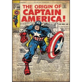 Stickers Marvel Captain America Comic Book Cover ambiance