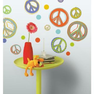 Stickers motifs peace and love de couleurs ambiance
