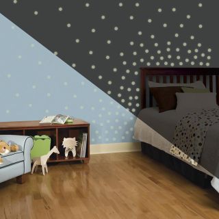 Photo ambiance chambre enfant stickers confettis lumineux