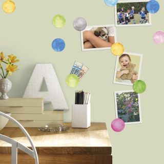 Photo ambiance bureau enfant stickers pois aquarelle