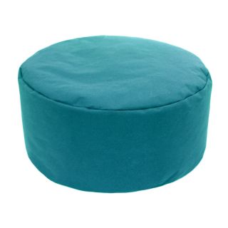 Pouf rond bleu canard D40 x H20cm intérieur extérieur