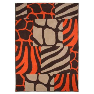 Tapis patchwork ethnique chocolat 160x230cm SAFARI
