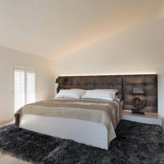 Photo ambiance Tapis chambre imitation fourrure bleu Sauvage