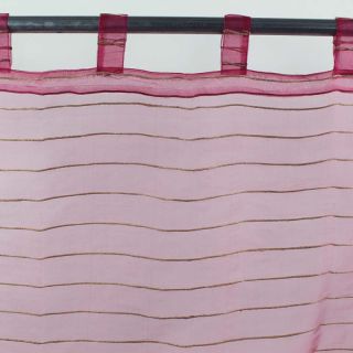 SHAM voilage à pattes Soie (110x250cm) framboise