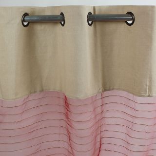 SHAMLYNE voilage Soie coton et jute  (110x250cm) fraise
