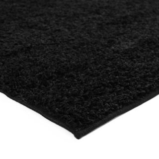 Tapis noir shaggy 133x190cm FIRST SHATY - angle