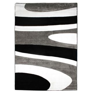Tapis Sienna 120x170cm vagues gris noir