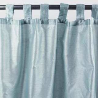 SOLENE rideau Soie polyester à pattes (140x250cm) bleu gris 