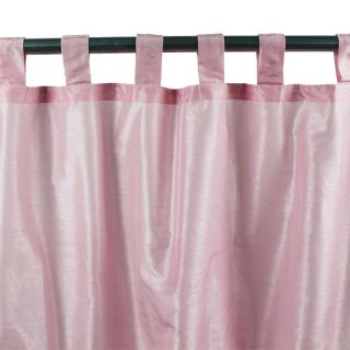 SOLENE rideau Soie polyester à pattes (140x250cm) rose