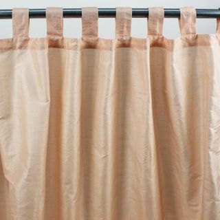 SOLENE rideau Soie Polyester (140x250cm) peche 