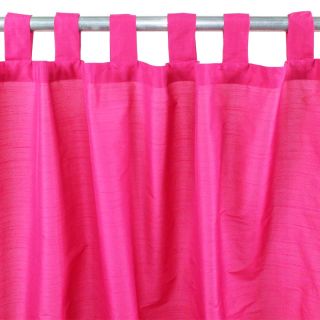 SOLENE rideau Soie polyester à pattes (140x250cm) fuchsia
