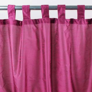 SOLENE rideau Soie polyester à pattes (140x250cm) prune 
