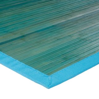 Tapis Solo Bambou bleu turquoise
