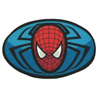 Tapis Marvel Spiderman ovale 90x57cm bleu