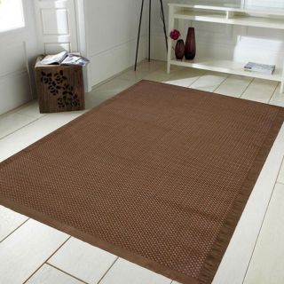 Tapis waterproof marron 140x200cm STRAW ambiance