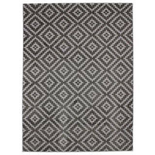 Tapis Structure vintage relief losanges 133x190cm gris